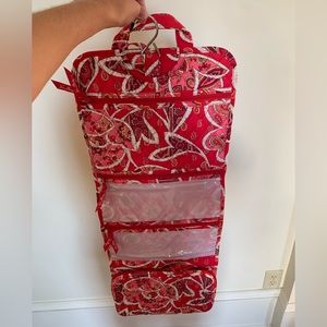 Vera Bradley travel toiletries bag perfect to hang in the bathroom on trips